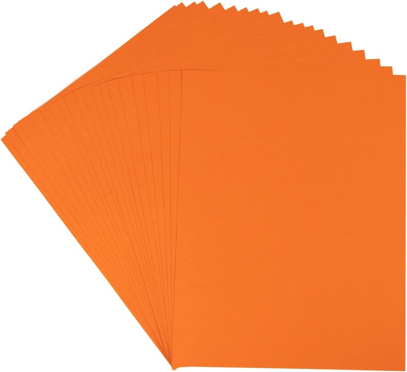 Wishop 20 Sheets Colored Thick Paper Cardstock Blank for DIY Crafts Cards Making, Halloween, Thanksgiving (Dark Orange, 8.5 x 11 inches) - Image 1